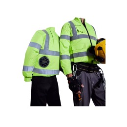 Designed men's summer cooling reflective strip vest, customized fan clothes, air-conditioned clothes, charging vest, air-conditioned work clothes, 100% polyester fiber, front and rear reflective strip design, Velcro pockets, vest long-sleeved jacket selec Designed men's summer cooling reflective strip vest, customized fan clothes, air-conditioned clothes, charging vest, air-conditioned work clothes, 100% polyester fiber, front and rear reflective strip design, Velcro pockets, vest long-sleeved jacket selec